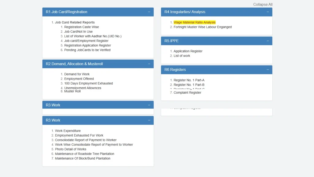 NREGA Job Card List 11